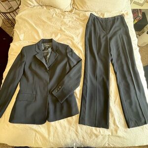 Black Kasper Suit Jacket and Pants Set